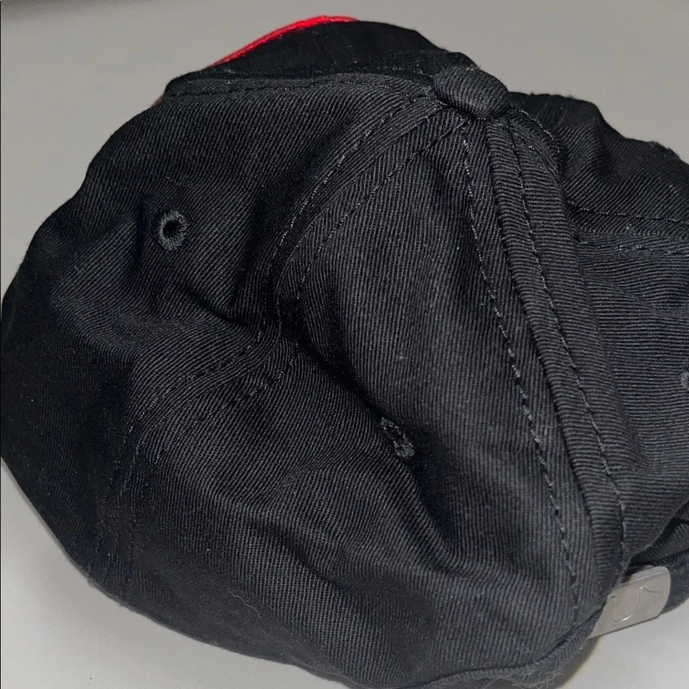 True Religion Black Hat with Blue and Red Details